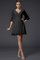 Abito da Damigella V-Scollo con Mezze Maniche A-Line Mini in Chiffon