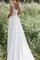 Abito da Sposa in Chiffon in Pizzo Naturale A Terra A-Line