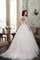 Abito da Sposa Senza Maniche in Tulle Stravagante A-Line con Bottone