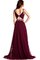 Abito Da Ballo in Chiffon Buco Della Serratura Schiena Lusso con Nastro con Fusciacca
