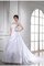 Abito da Sposa Ball Gown con Applique in Organza in Raso Senza Maniche