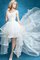 Abito da Sposa in Pizzo in Tulle A-Line a Riva con Cascata Volant