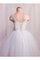 Abito da Cerimonia Bambini con Increspature Ball Gown in Tulle in Pizzo con Fiore