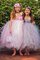 Abito da Cerimonia Bambini Ball Gown Alta Vita con Piega con Fusciacca Senza Maniche