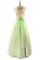 Abito da Sera Ball Gown Naturale in Tulle con Perline A Terra