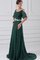 Abito da sera in Chiffon A-Line con Increspato con Paillette Cerniera