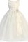 Abito da Cerimonia Bambini A Terra Ball Gown in Taffeta in Tulle Naturale