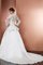 Abito da Sposa Cerniera Naturale con Applique A-Line V-Scollo