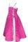 Abito da Cerimonia Bambini in Taffeta Allacciato con Applique Conotta con Paillette