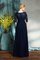 Abito Mamma Sposa in Chiffon A-Line con Perline Largo Senza Maniche