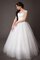 Abito da Sposa in Tulle Largo con Manica Corte Ball Gown A Terra