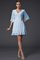Abito da Damigella V-Scollo con Mezze Maniche A-Line Mini in Chiffon