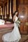 Abito da Sposa V-Scollo Seducente Senza Maniche Sirena Schiena Nuda