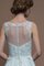 Abito da Sposa in Raso Naturale con Applique Senza Maniche A-Line