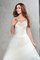 Abito da Sposa Naturale Senza Maniche Largo Bretelle Coda A Strascico Corto Cerniera