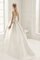 Abito da Sposa Ball Gown in Raso con Bottone Spazzola Treno Tondo