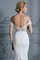 Abito da sposa singolo con piega a terra fancy gioiello corpetto accentato naturale