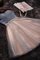 Abito homecoming a-line in tulle senza maniche principessa giunonico con perline