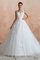 Abito da sposa in raso in tulle con bottone in pizzo in pizzo bellissimo