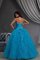 Abito Quinceanera Ball Gown con Increspature in Tulle A-Line con Increspato