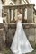 Abito da Sposa Coda A Strascico Corto con Applique con Cristino con Manica Corte Naturale