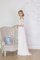 Abito da Sposa in Pizzo Semplice A-Line Seghettato Scollo Spazzola Treno