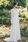 Abito da sposa elegante retro naturale a terra in stain elastico allettante