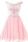 Abito Homecoming Cerniera con Increspato Stravagante in Chiffon con Manica Corte