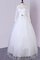 Abito da Sposa Naturale con Paillette in Tulle in Pizzo in Paillette