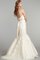 Abito da Sposa Naturale in Pizzo Senza Maniche con Nastro Senza Spalline