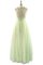 Abito da Sera Ball Gown Naturale in Tulle con Perline A Terra