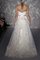 Abito da Sposa con Fiore con Festone in Organza con Fusciacca A-Line