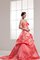 Abito Quinceanera Ball Gown Senza Maniche con Fiore con Stropicciato con Applique