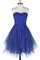 Abito Homecoming Cerniera in Pizzo Senza Maniche in Tulle Senza Strap