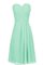 Abito da damigella A-Line in Chiffon Cuore con Increspato Naturale