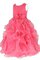 Abito da Cerimonia Bambini Naturale con Seghettato Cerniera Ball Gown in Tulle