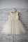 Abito da Cerimonia Bambini Principessa Tondo Naturale in Tulle con Fiore