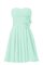 Abito da damigella con Fiore in Chiffon con Piega Senza Strap A-Line