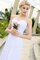 Abito da Sposa Stravagante in Chiffon Senza Maniche All Aperto con Festone