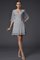 Abito da Damigella V-Scollo con Mezze Maniche A-Line Mini in Chiffon