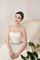 Abito da Sposa Naturale con Cristino in Tulle Ball Gown Senza Strap