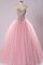 Abito Quinceanera con Increspature Cuore in Pizzo Ball Gown Monospalla