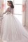 Abito da Cerimonia Bambini Naturale in Pizzo in Tulle Ball Gown Tondo