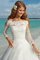 Abito da Sposa A-Line a Spiaggia Favola Spazzola Treno in Pizzo