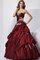 Abito Quinceanera in Taffeta Naturale Lunghi Senza Maniche con Perline