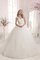 Abito da Sposa Naturale in Organza Schiena Nuda con Applique Ball Gown