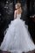 Abito da Sposa Naturale con Increspature Senza Strap Coda A Strascico Corto A Terra