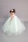 Abito da Cerimonia Bambini Cappellino con Manica Corte Conotta Ball Gown con Piega