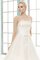 Abito da Sposa Senza Maniche con Applique con Fiocco Naturale in Pizzo