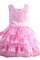 Abito da Cerimonia Bambini Mini con Fiore A-Line Senza Maniche Cerniera